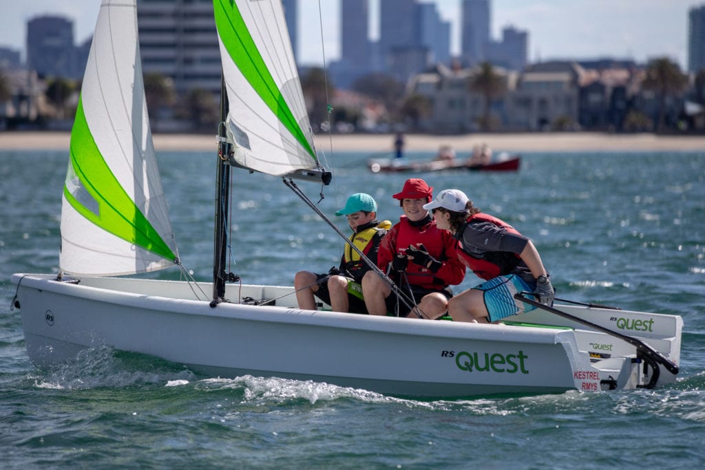 Kids learning to sail Melbourne - RMYS Junior Sailing Squad