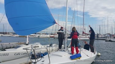 Spinnaker Handling Course Photo Source Royal Melbourne Yacht Squadron St Kilda