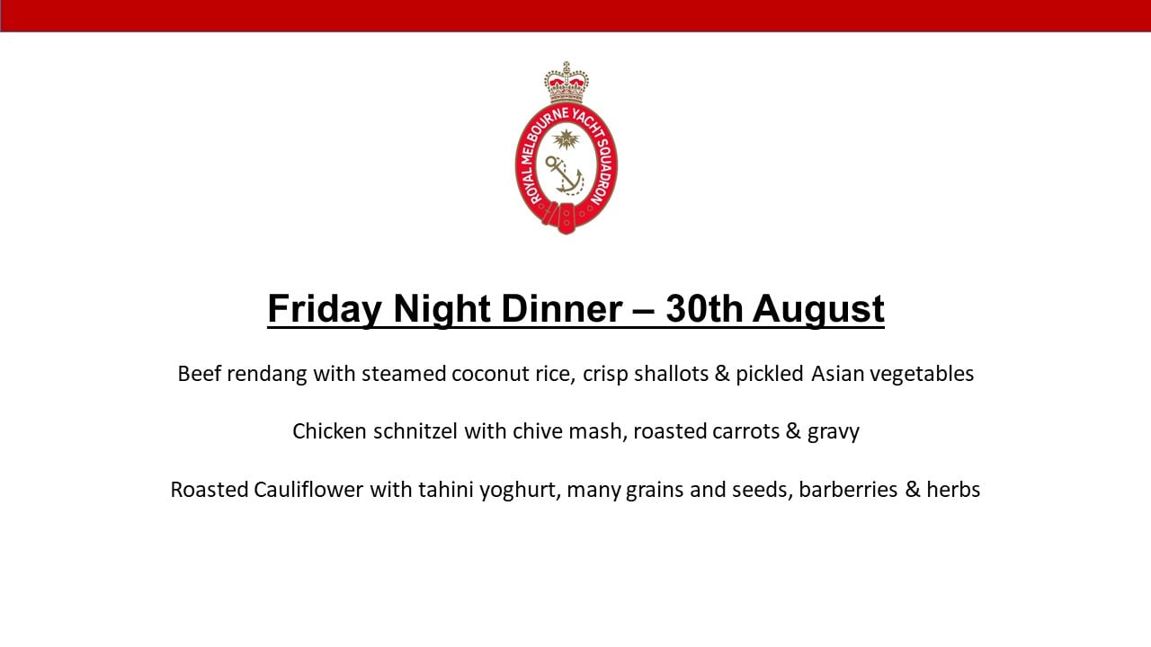 Friday Dinner - 30 August 2019