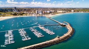 Marina Pens connected to the historic St Kilda Pier. 