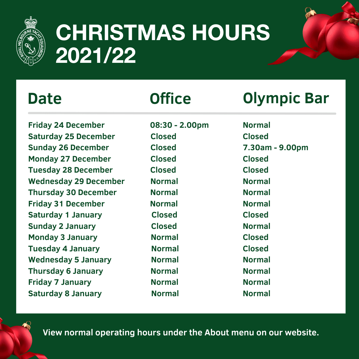 Christmas Office and Bar Hours_corrected (1)