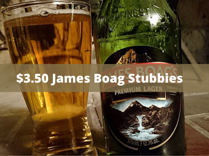 James Boag $3.50 Stubbies